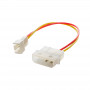 Akyga AK-CA-36 Lüfter-Adapterkabel Molex (Stecker) auf 3-Pin 5 V (Stecker), 15 cm
