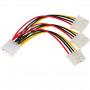 Akyga AK-CA-40 Molex-Stromverteiler-Kabel, Molex (Stecker) auf 3x Molex (Buchse), 3x 15 cm