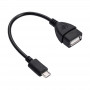 Akyga AK-AD-09 Micro USB-B (M) auf USB-A (F) OTG-Adapterkabel, 15 cm, Schwarz