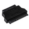 Akyga AK-CA-53 Slim-SATA (Stecker) auf SATA 22-Pin (Buchse) Adapter, Schwarz