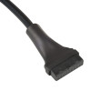 Akyga AK-CA-75 Internes USB 2.0 9-Pin (M) auf USB 3.0 19-Pin (F) Header-Adapterkabel, 20 cm, Schwarz