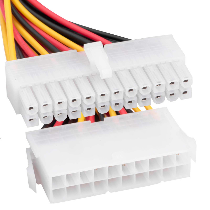 Akyga AK-CA-66 ATX-Stromadapterkabel 20-Pin (Buchse) auf 24-Pin (20+4) (Stecker), 15 cm