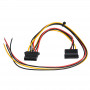 Akyga AK-SC-23 Servicekabel für PC-Netzteil Molex-Buchse / SATA-Buchse, 40 / 15 cm