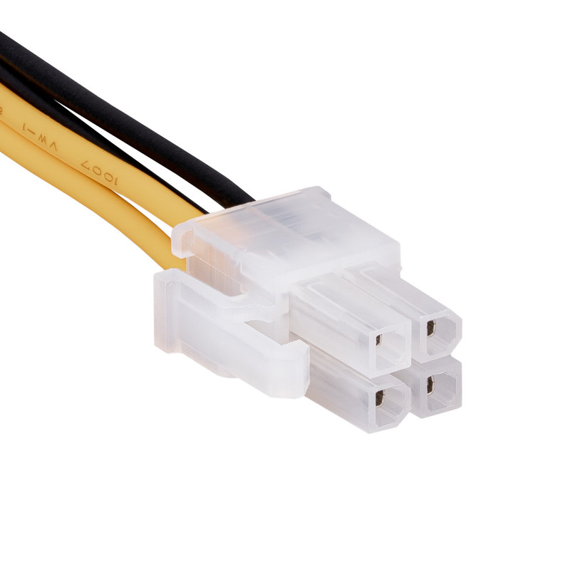 Akyga AK-CA-78 ATX P4 4-Pin Stromverlängerungskabel, 4-Pin (F) auf 4-Pin (M), 23 cm
