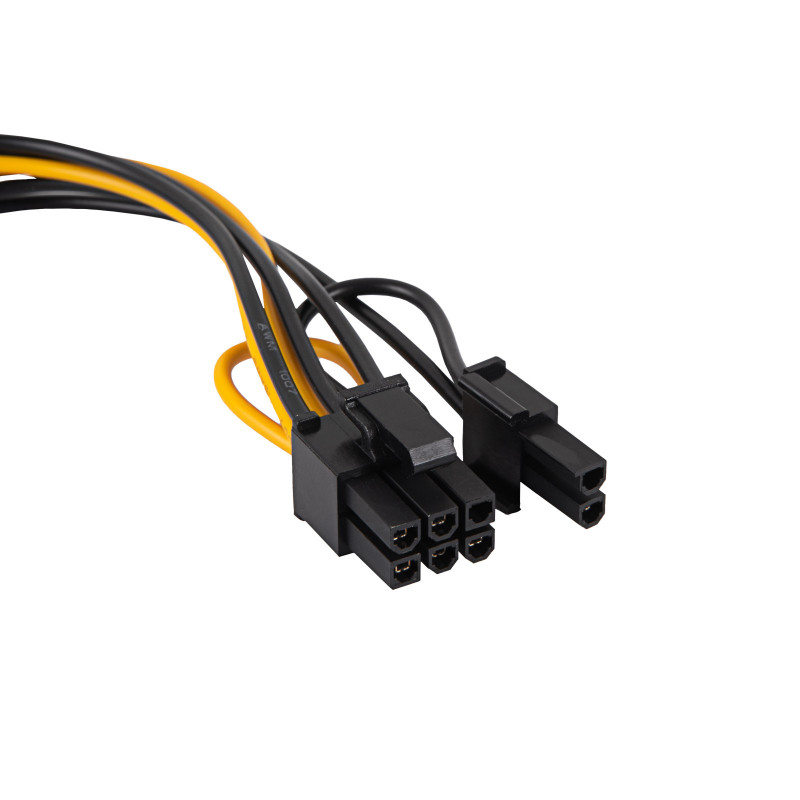 Akyga AK-CA-80 SATA-Strom zu PCIe 6+2-Pin Adapterkabel, 15 cm