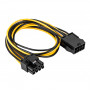 Akyga AK-CA-82 PCIe 8-Pin (6+2) Stromverlängerungskabel, 6+2-Pin (M) auf 8-Pin (F), 40 cm