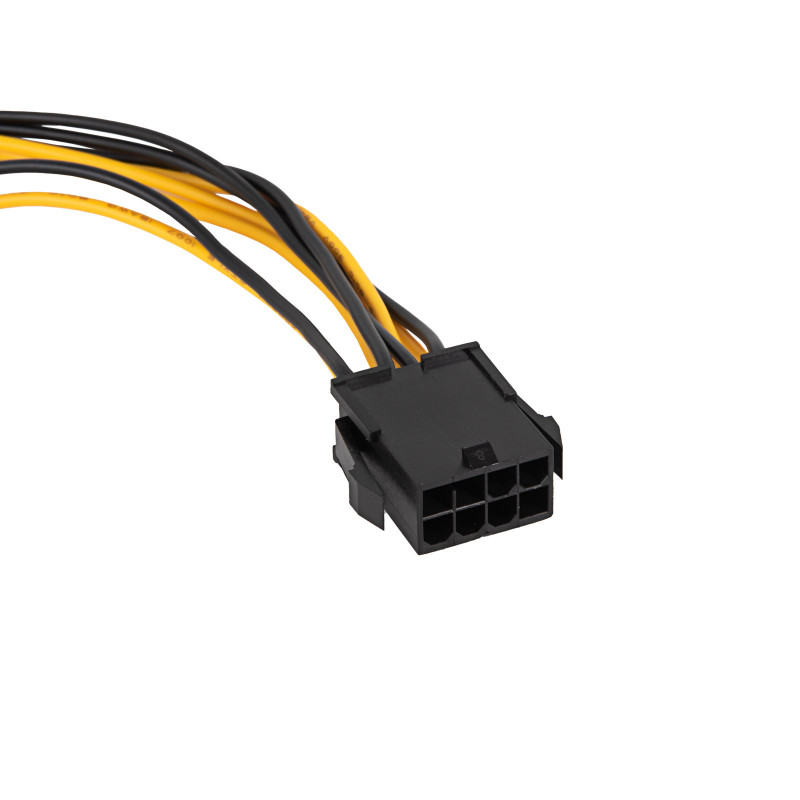 Akyga AK-CA-82 PCIe 8-Pin (6+2) Stromverlängerungskabel, 6+2-Pin (M) auf 8-Pin (F), 40 cm