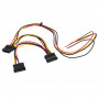 Akyga AK-SC-24 Servicekabel für PC-Netzteil Molex-Buchse / 2x SATA-Buchse, 40 / 15 / 15 cm