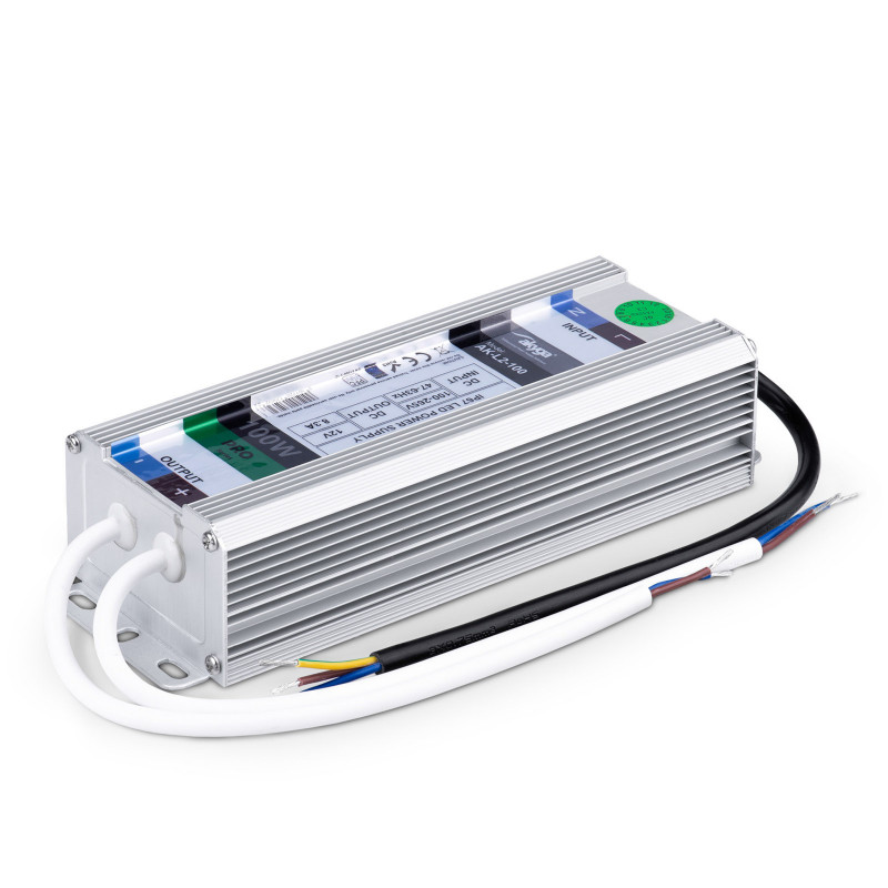 Akyga AK-L2-100 wasserdichtes LED-Schaltnetzteil 12 V, 8,3 A, 100 W, IP67