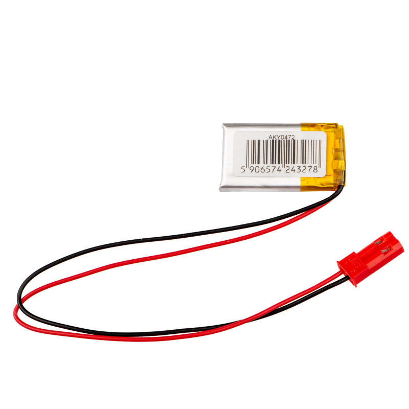 Akyga AKY0472 LP301525 Li-Po Akku 3,7 V 85 mAh mit PCM, JST 2,54 mm 2-Pin Stecker, 150 mm Kabel