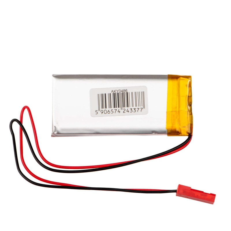 Akyga AKY0486 LP502248 Li-Po-Akku 3,7 V 450 mAh mit PCM, JST 2,54 mm 2-Pin-Stecker, 150 mm Kabel