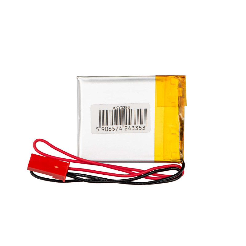 Akyga AKY0386 LP403035 Li-Po-Akku 3,7 V 400 mAh mit PCM, JST 2,54 mm 2-Pin-Stecker, 150 mm Kabel