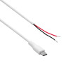 Akyga AK-SC-40 USB-C-Stecker Servicekabel mit offenem Ende, 60 W (20 V / 3 A), 1 m, weiß