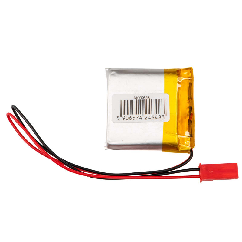 Akyga AKY0658 LP753636 Li-Po-Akku 3,7 V 1000 mAh mit PCM, JST 2,54 mm 2-Pin-Stecker, 150 mm Kabel