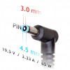 Akyga AK-ND-40 Kfz-Notebook-Netzteil 19,5 V / 3,33 A, 65 W, 4,5 x 3,0 mm + Pin, für HP