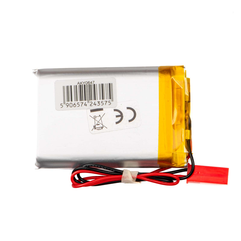 Akyga AKY0647 LP803450 Li-Po-Akku 3,7 V 1500 mAh mit PCM, JST 2,54 mm 2-Pin-Stecker, 150 mm Kabel
