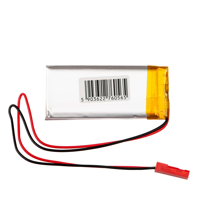 Akyga AKY0623 LP103058 Li-Po-Akku 3,7 V 1700 mAh mit PCM, JST 2,54 mm 2-Pin-Stecker, 150 mm Kabel