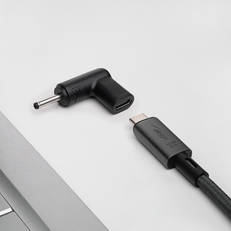 Akyga AK-ND-C06 Ladeadapter USB-C auf DC 3,0 x 1,0 mm für Notebooks, 18,5-20 V, 100 W
