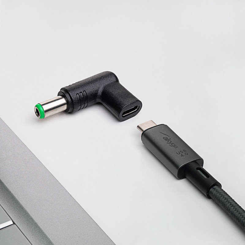 Akyga AK-ND-C18 Ladeadapter USB-C auf DC 6,3 x 3,0 mm für Notebooks, 15-16 V, 100 W