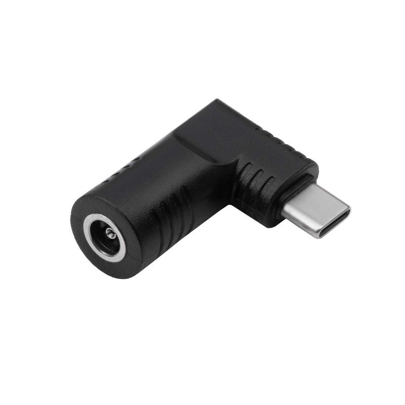 Akyga AK-ND-D09 Adapter DC 5,5 x 3,0 mm + Pin auf USB-C PD für Notebook-Netzteile, 65 W, für HP