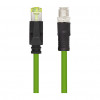 LogiLink CQM035S Industrie-Patchkabel, Cat.6A, PUR, M12 X-kodiert auf RJ45, 1 m