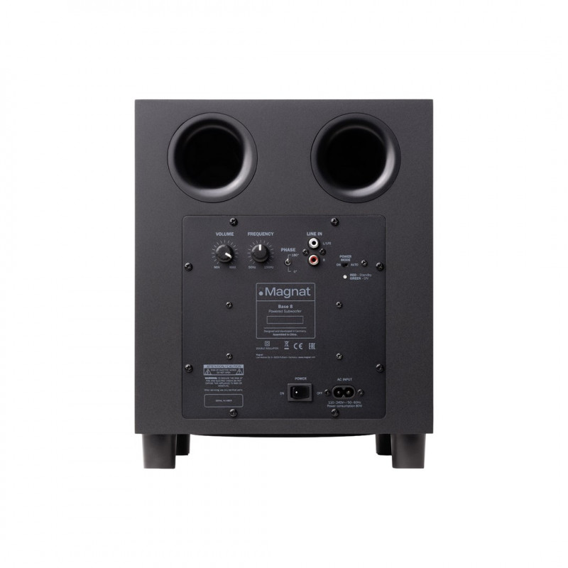 Magnat Base 8 aktiver Subwoofer, schwarz