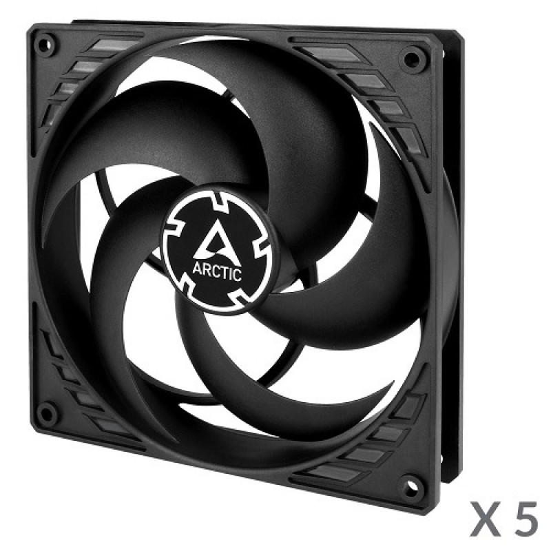Arctic P14 Value Pack 140 mm Gehäuselüfter (5 Stück), schwarz