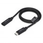 StarTech.com USB440GCMCF2F USB4-Verlängerungskabel, USB-C-Stecker auf USB-C-Buchse, 60 cm, schwarz
