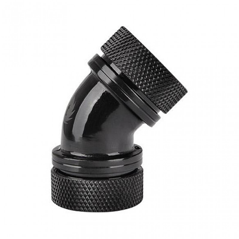 Thermaltake Pacific PETG 45° Doppelklemmverschraubung, 16 mm Außendurchmesser, G1/4, schwarz (CL-W098-CA00BL-A)