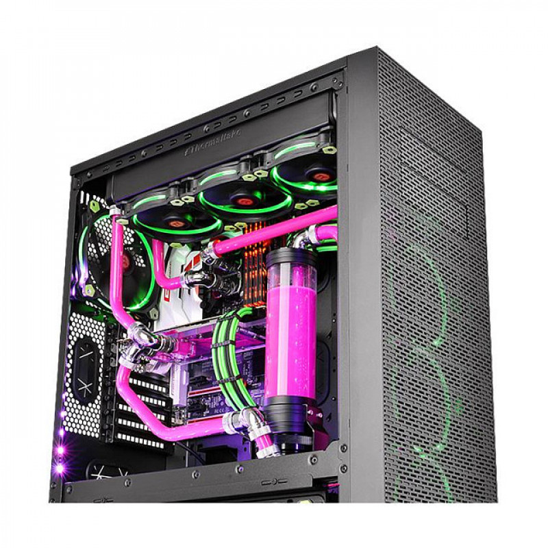 Thermaltake Pacific PETG 45° Doppelklemmverschraubung, 16 mm Außendurchmesser, G1/4, schwarz (CL-W098-CA00BL-A)
