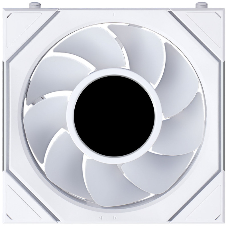 Lian Li UNI FAN SL-INF LCD FLEX Wireless Gehäuselüfter, ARGB und LCD, Reverse Blade, 120 mm, weiß