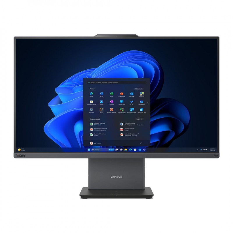 Lenovo ThinkCentre NEO 50a G5 AIO All-in-One-PC, Intel Core 5 210H, 27-Zoll-FHD-Touchscreen, 16 GB RAM, 512 GB SSD, Windows 11 Pro, grau + Kensington Kabelschloss (4Z10P40247)