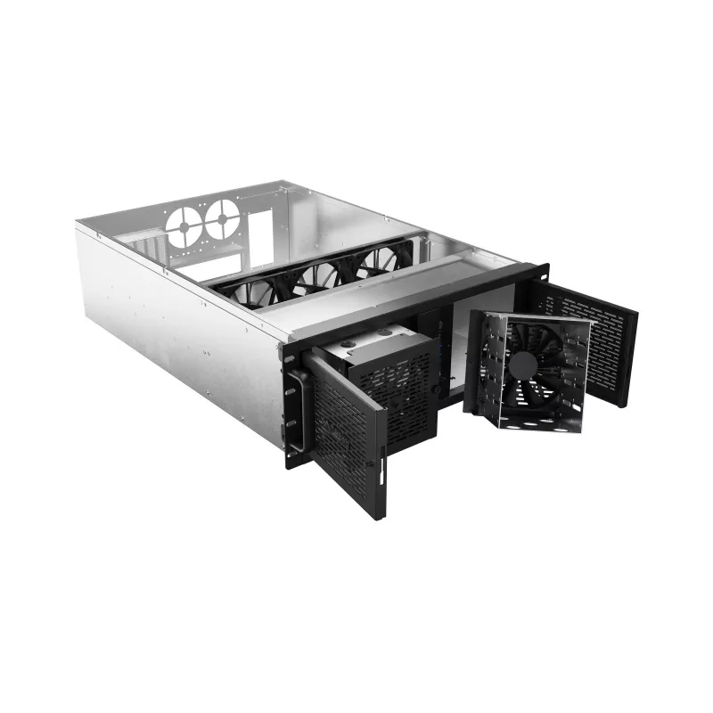 Lanberg SC01-6504-12B Servergehäuse, E-ATX 650/12, 19 Zoll, 4U