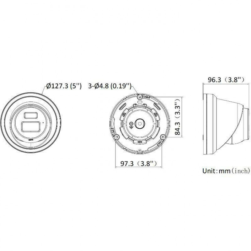 Hikvision AcuSense Turret DS-2CD2343G2-LI2U Kamera, 4 mm, O-STD