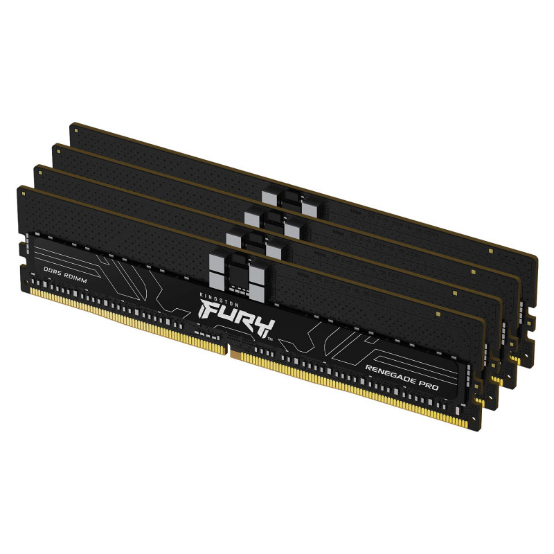 Kingston FURY Renegade Pro KF564R32RBE2K4-128 DDR5-6400 ECC Registered Speicher-Kit, 128 GB (4 x 32 GB), CL32, schwarz