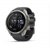 Garmin Fenix 9 Pro inReach Smartwatch, 51 mm, Titangehäuse, Graphit/Schwarz Silikonarmband