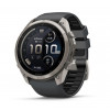 Garmin Fenix 9 Pro inReach Smartwatch, 51 mm, Titangehäuse, Graphit/Schwarz Silikonarmband