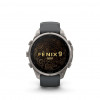Garmin Fenix 9 Pro Smartwatch, 47 mm, Titangehäuse, Graphit/Schwarz Silikonarmband