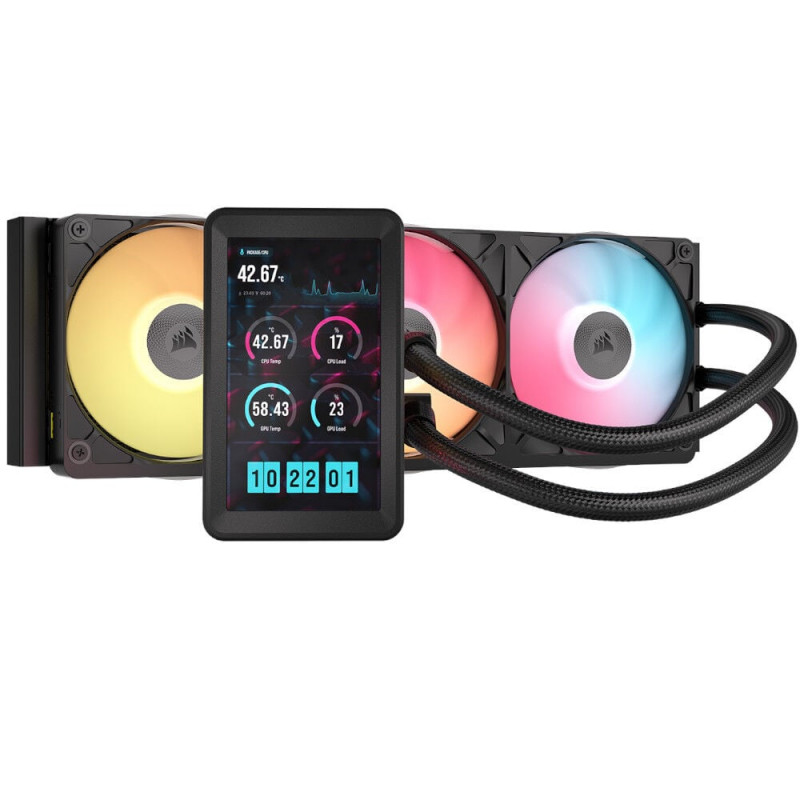 Corsair iCUE LINK TITAN II 360 RX LCD All-in-One-Flüssigkeitskühler, 360 mm, RGB, schwarz, CW-9061045-WW