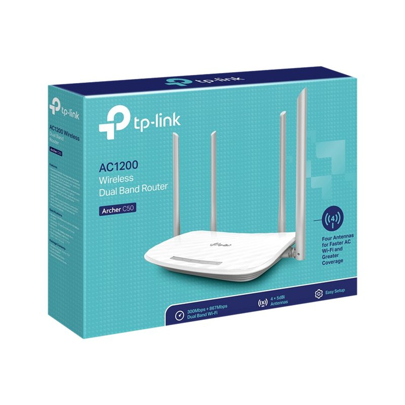 TP-Link Archer C50 (EU) V6.46 WLAN-Router, AC1200, Dual-Band
