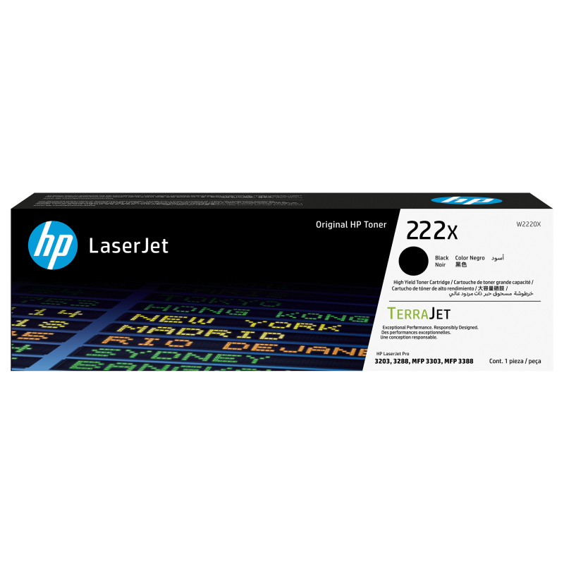 HP 222X W2220X original LaserJet Tonerkartusche mit hoher Ergiebigkeit, schwarz