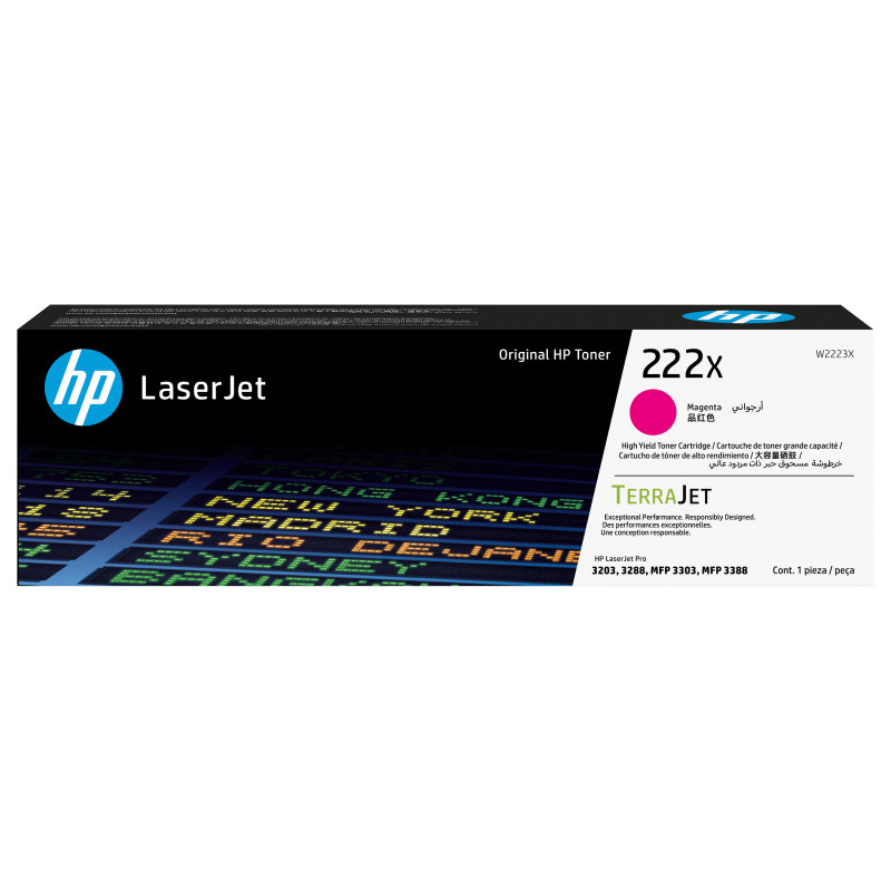 HP 222X W2223X original LaserJet Tonerkartusche mit hoher Ergiebigkeit, magenta