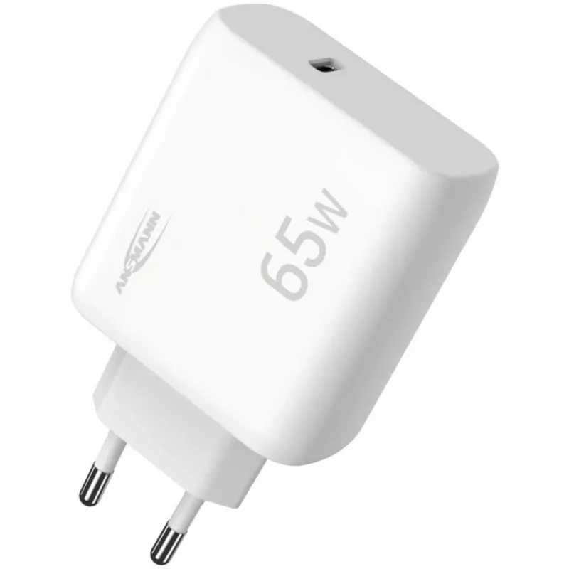 Ansmann Home Charger HC165PD USB-Ladegerät, 1x USB-C, PPS, PD, Quick Charge, 65 W, weiß
