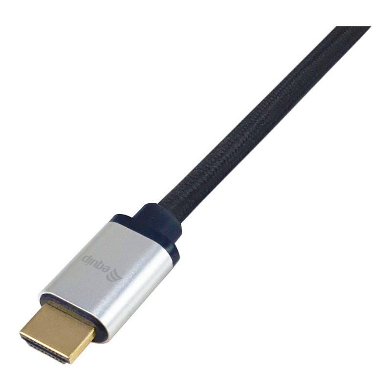 Equip 119387 HDMI-2.1-Ultra-High-Speed-Kabel mit Ethernet, 48 Gbit/s, 8K/60 Hz, schwarz, 0,5 m