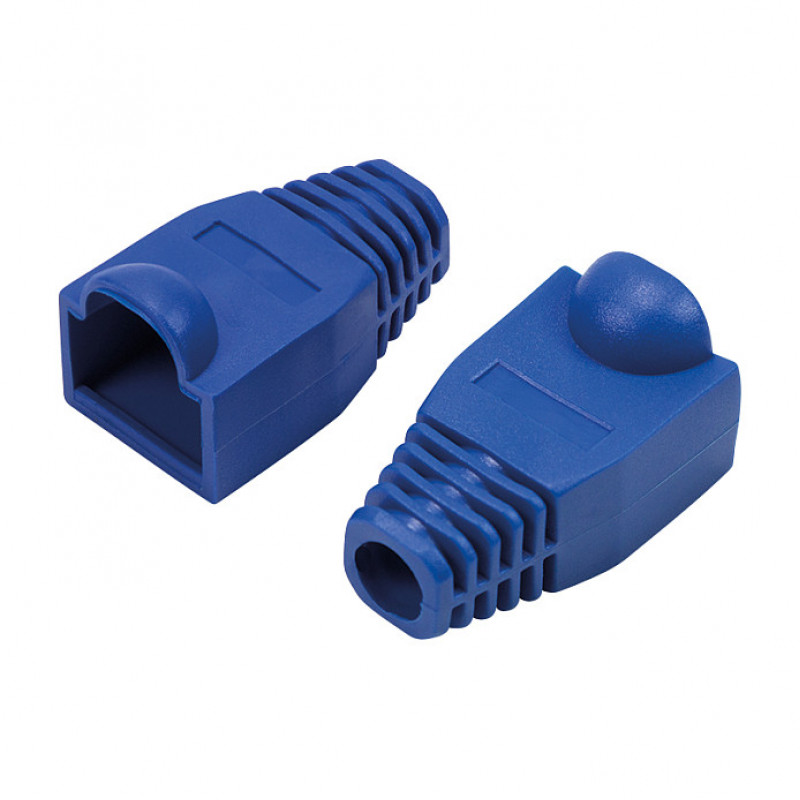LogiLink MP0066 RJ45-Stecker Knickschutz 6,5 mm, blau (50 Stk.)