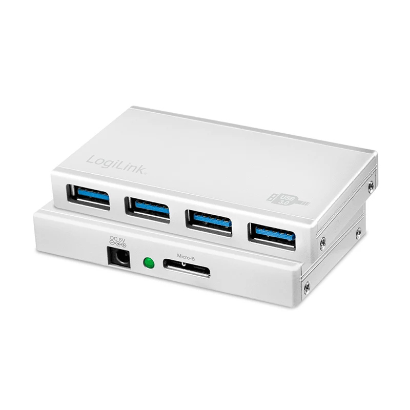 LogiLink UA0421 USB-3.0-Hub, 4 Ports, mit Netzteil