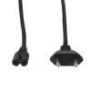 LogiLink CP192 Netzkabel, CEE 7/16 auf IEC C7, schwarz, 1 m