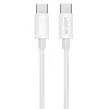 LogiLink CU0339 USB 2.0 Type-C Kabel, C/M auf C/M, 480 Mbit/s, 60 W, Nylon, weiß, 0,15 m