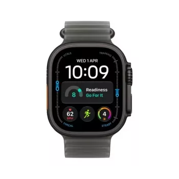 Apple Watch Ultra 4 Smartwatch, GPS + Cellular, 49 mm, Schwarz, Ocean Armband transluzentes Schwarz