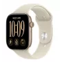 Apple Watch Series 12 GPS Smartwatch, 42 mm, Aluminiumgehäuse in Hellgold, Sportarmband in Sand S/M